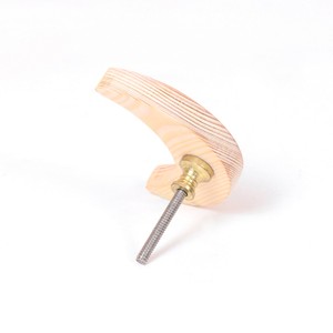 Handmade Modern Pine Wood Drawer <b>Knobs</b> Quarter Moon Shape Cabinet <b>Knob</b> & Handles Easy Installation Kids Multicolor Handle - Product Image 4