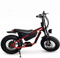 Vélo électrique de montagne à suspension avant, pneus larges de 16 pouces, pour les trajets urbains, moteur sans balais 48V, batterie au lithium, freins à disque doubles, étanche