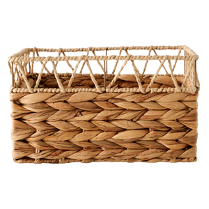 Custom <b>Large</b> Handwoven Water Hyacinth, Storage Boxes Decorative Eco-Friendly Woven Basket for Living Room Decor From Vietnam - Product Image 4
