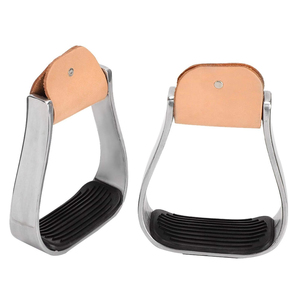 Estribos de Equitación Western de Acero Cromado Inoxidable, Equipo Ecuestre Duradero SHER SONS SPORTS SSS-WS-4201 - Product Image 1