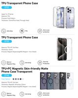 Étui de téléphone en cuir et silicone antichoc magnétique, protection d'écran en verre trempé 9H, film de protection pour appareil photo pour téléphone portable, tablette, montre