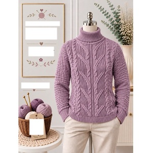 Pulls 100% acrylique ou coton, calibre 12, pour femmes, très tendance, style décontracté, pour la saison hivernale, fournisseur du Bangladesh. - Product Image 4