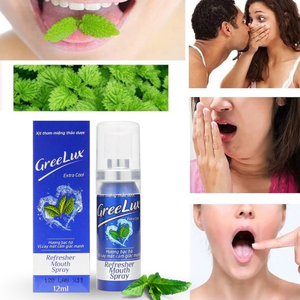 Spray Bucal Herbal GREELUX 12ml, Tamaño Viaje, Menta Extra Fresca, Aliento Fresco Instantáneo, Efecto Refrescante Duradero, Natural - Product Image 1