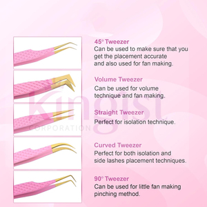 Pointed Tip Stainless Steel Flower Eyebrow Tweezers Eye Brow Trimmer Eyelash Clip Set for Cosmetic Makeup <b>Tool</b> - Product Image 2