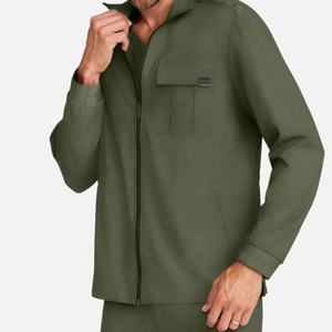 Professional New Style <b>Plus</b> <b>Size</b> <b>Scrubs</b> Laboratory Jacket Casual Design High Quality Gray Doctor Pharmacist Lab Coat For Men - Product Image 3