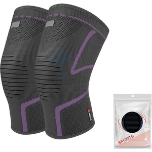 Manchon de compression pour le genou, lot de 2, genouillère pour hommes et femmes, soulagement de la douleur, soutien du genou pour la course à pied et le ménisque - Product Image 1