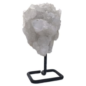 Cristaux noirs d'apophyllite naturelle avec spécimen de point de générateur de tour Stilbite Spécimen de pièces debout d'Inde - Product Image 6