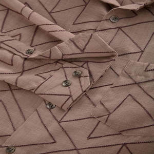 Camisas formales de trabajo de lino y algodón al por mayor para hombre, camisas de lino de manga larga con botones personalizadas informales para hombre - Product Image 2