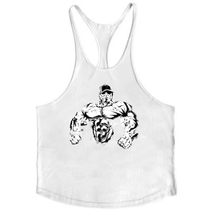Camiseta sin mangas para hombre al por mayor, 100% poliéster, chaleco liso, camiseta interior informal de verano, ropa de gimnasio, proveedor a granel, MOQ bajo, frontal - Product Image 5