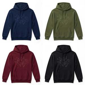 <b>Men's</b> Heavyweight Dark <b>Grey</b> Cotton Pullover Hoodie Custom Geometric Graphic Print Street wear Fleece <b>Sweatshirt</b> Winter Casual - Product Image 6