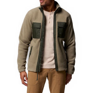 Two Pocket Design winter Wear Sherpa Fleece <b>Jackets</b> High Quality Fleece Fabric Solid Pattern Zipper Style Oversize Fleece <b>Jacket</b> - Product Image 3