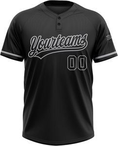 Maillots de baseball personnalisés à deux boutons, chemises de softball et de baseball brodées avec nom, numéro et logo pour hommes, femmes et jeunes - Product Image 2