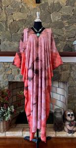 ชุดเดรสยาวผ้าเรยอนย้อมสีมือสไตล์ชิโบรี ไซส์เดียว ทรงหลวม สวมใส่สบายสำหรับผู้หญิง - Product Image 3