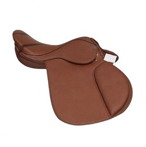 Selle d'équitation anglaise en cuir faite à la main, couleur personnalisée, logo, équipement - Product Image 1