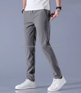 <b>Men's</b> Canvas Mid Waist Lightweight <b>Stretch</b> Casual Pants Spring Thin Loose Straight Breathable Sports Style - Product Image 5