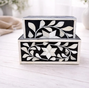 Bone Inlay Coaster Stylish Coasters <b>Table</b> <b>Protectors</b> for Hot/Cold Drinks Black White Triangular Pattern Non-Slip Coaster - Product Image 5