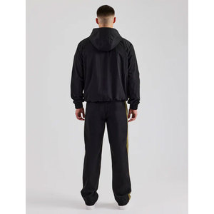 Men's Reflective Windbreaker Tracksuit Set Streetwear Long Sleeve Regular Fit Sporty Style Full <b>Zip</b> <b>Hooded</b> Jacket & Trouser - Product Image 4