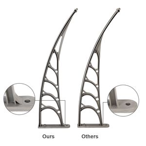 Support HT 200 x 100 gris argenté pour abri de pluie de porte et fenêtre, auvent de protection pour usage domestique, même code 52463595 - Product Image 2