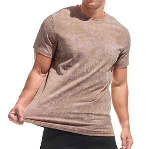 Camiseta Casual de Primera Calidad a Precio Económico para Hombre, Camiseta con Lavado Ácido, Precio al por Mayor OEM, Camiseta con Lavado Ácido para Hombre, Transpirable y Cómoda - Product Image 3