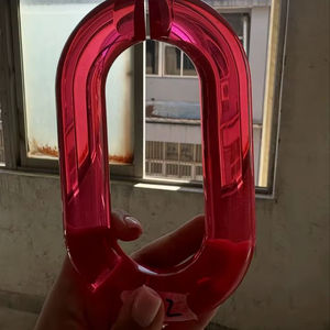 Chaîne décorative en résine rouge transparente, écran de séparation mural intérieur, chaîne en acrylique pour la décoration de la maison, du bureau ou de l'hôtel - Product Image 1