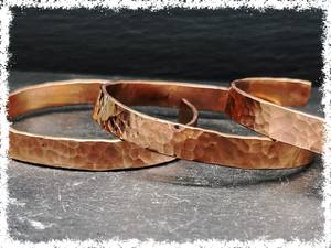 Handmade Flat Hammered Pure Copper Cuff Bangle <b>Bracelet</b> Adjustable Solid Metal Copper Craft Healing Jewelry For Men & Women OEM. - Product Image 6