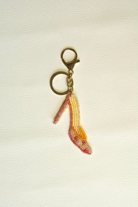 Handmade <b>Beaded</b> Heel Keychain, Summer Purse Charm - Product Image 5
