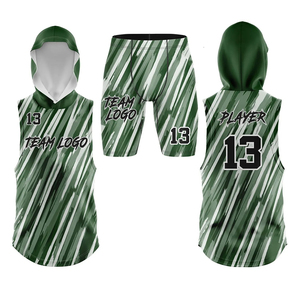 Custom Sublimated Compression Flag Football Jersey Hoodie <b>Set</b> Plus Size 100% Polyester Short Sleeve All Seasons - Product Image 6