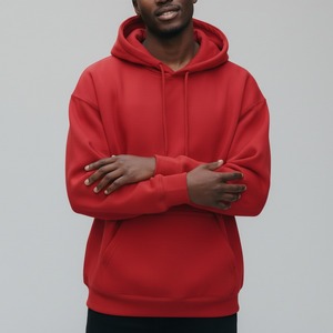 Sudadera con Capucha Personalizada de Gran Gramaje, Color Sólido, Manga Larga, Estilo Casual, con Logotipo Bordado/Estampado, Ropa Urbana Americana, 100% Algodón, para Hombre - Product Image 3