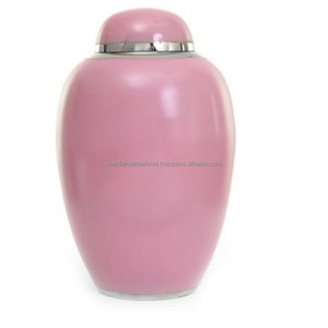 Urnas de cremación de latón de cúpula superior de alta calidad con diseño de flores Urnas funerarias de metal con acabado verde claro para cenizas humanas - Product Image 5