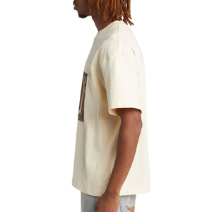 Men's Casual Acid Wash Vintage Canvas T-Shirts Cotton <b>Drop</b> Shoulder with Custom O-neck Cartoon Print Short Sleeves - Product Image 2