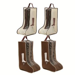 Sacs de rangement multi-usages en PVC durable, résistants à l'humidité et à la poussière, avec fenêtre transparente, design portable et pratique pour le rangement des chaussures et des bottes - Product Image 1