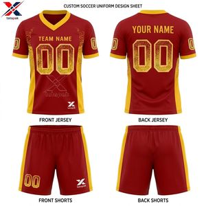 Camiseta de Fútbol Personalizada para Equipos, Hecha 100% de Poliéster de Secado Rápido, Cuello en V Estampado, Correa Ajustable, Manga Corta, Unisex para Adultos - Product Image 4