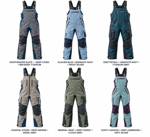 <b>Men's</b> Fishing <b>Bibs</b> & Overalls - Gray Black Mix Combo- Six Colors - Sports & Outdoor Clothing Manufacturer - Custom Clothing - Product Image 5