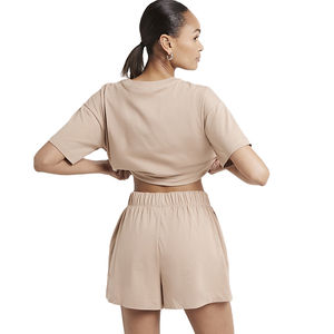 Conjunto Deportivo de Verano de 2 Piezas para Mujer, de Secado Rápido, Cintura Elástica, Camiseta Ligera, para Uso en la Calle - Product Image 4