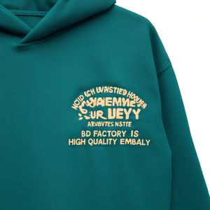 Sweat-shirts surdimensionnés pour hommes de haute qualité, technique de lavage à l'acide, nouveau style, logo brodé de haute qualité, usine BD - Product Image 3
