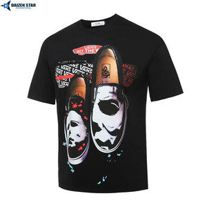 T-shirts personnalisés en gros, 100% coton/polyester, coupe ample, unis, décontractés, écologiques, respirants, OEM, marque privée - Product Image 4