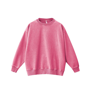 Sweat-shirt rose personnalisé à col rond pour homme, prix d'usine, haute qualité, couleur unie, manches longues. - Product Image 1