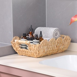 Cesta de Almacenamiento de Jacinto de Agua Tejida, Cesta Organizadora y Cesta Decorativa, Personalización OEM y ODM - Product Image 3