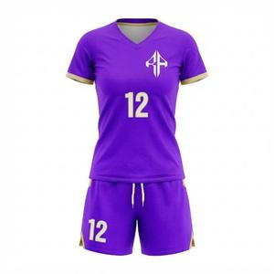 Uniforme de Fútbol de Primera Calidad para Mujer, Cuello en V, Manga Corta con Cierre de Pullover, Logotipo Blanco, Material de Alta Calidad, Corte Regular - Product Image 2