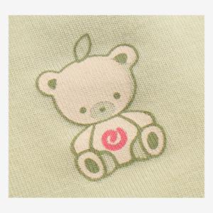 Bavoir triangulaire pour bébé garçon en modal et élasthanne, bavoir anti-bave pour nouveau-né, imprimé ours, fermeture à boutons-pression, 2 couches, ODM Vietnam - Product Image 4