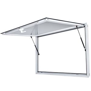 53X33 pollici a doppia punta chiusura a forcella porta di concessione finestra di servizio 85 gradi per camion di cibo vetro non incluso - Product Image 1