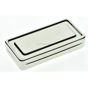 กล่องเก็บอุปกรณ์การแพทย์ ฝาปิดคุณภาพสูง ผลิตจากสแตนเลสสตีล ใช้งานได้ด้วยมือ ฆ่าเชื้อได้ ใช้ซ้ำได้ สำหรับการผ่าตัดและทันตกรรม ได้รับการรับรองมาตรฐาน CE ISO - Product Image 5