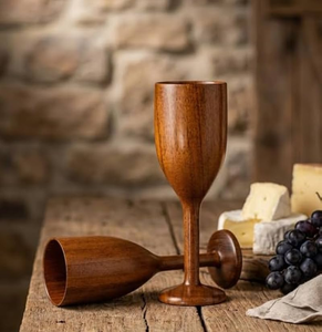 Copa de Vino Tinto de Madera de Excelente Calidad, Copa de Cerveza de Madera Ecológica, Accesorios Rústicos para Bar, Vaso para Beber Vino Tinto - Product Image 5