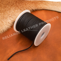 Fermoir et crochet en cuir noir de 2 mm à forte demande avec perle pour la fabrication de bijoux DIY, bracelets et emballages cadeaux