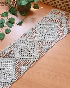 Camino de Mesa de Macramé Bohemio de Primera Calidad, Cuerda de Algodón Natural Tejida, Decoración para Mesa de Comedor, Bodas, Hogar, Hotel, Restaurante - Product Image 1