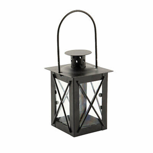 Stylish Iron <b>Lantern</b> With Glass Panels Black Outdoor Home Decoration Candle Holder Durable Handmade Candle <b>Lanterns</b> - Product Image 1