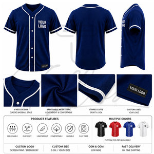 Latest Design Men <b>Baseball</b> Jersey Silicon Printing In Cheap Price Solid Color Custom Size Sublimation <b>Baseball</b> Jersey - Product Image 5