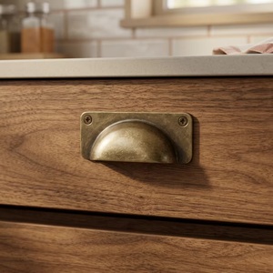Poignée de tiroir industrielle en fonte écologique, forme rectangulaire, durable, pour armoire de cuisine, commode et penderie - Product Image 1