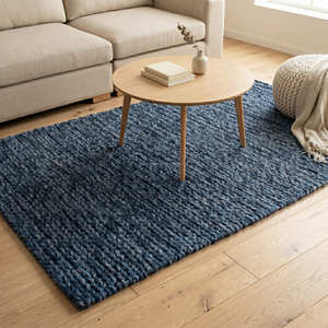 Tapis de couloir en coton style ferme avec détails tissés texturés pour couloir, chambre et décoration intérieure contemporaine - Product Image 1