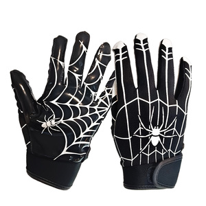 Gants de gardien de but de football en toile d'araignée noire avec sangle de poignet réglable, protection complète des doigts, équipement sportif unisexe - Product Image 1